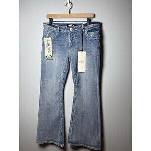 SKY Premium Collection Skull Rhinestone Junior Flare Low Rise Jeans SZ 15/16 NWT